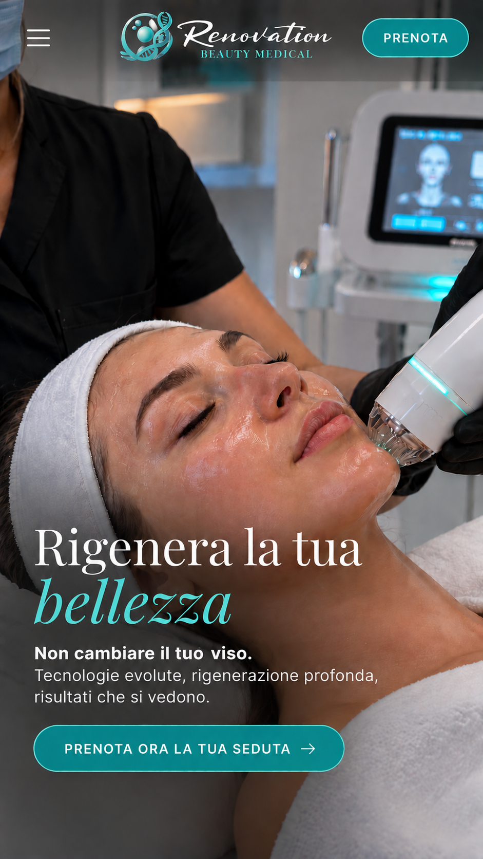 Trattamento viso presso Renovation Beauty Medical a Lecco