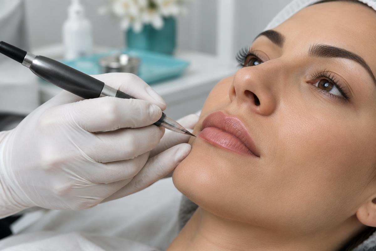 Trattamento professionale di dermopigmentazione delle labbra